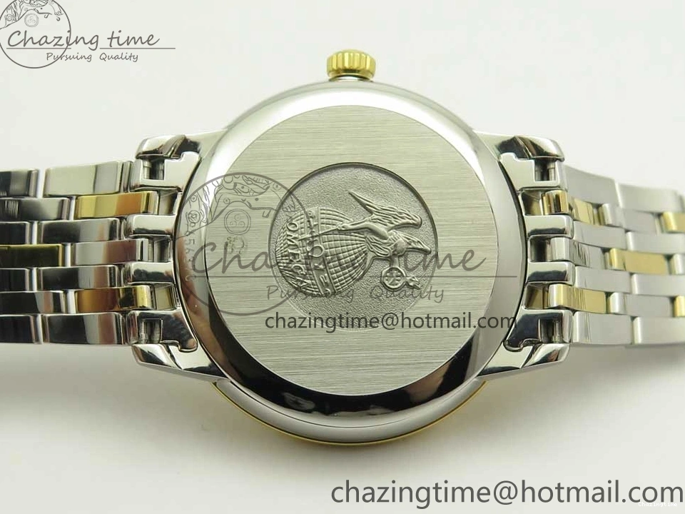 0523 Attractive De Ville Prestige Ladies 32.7mm SS MKF 1:1 Best Edition White Dial Roman Markers on SS YG Bracelet MIYOTA 7965